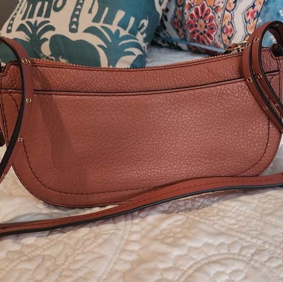 Michael Kors Sunset Peach Camden Small Pouchette Bag - Picture 2 of 4